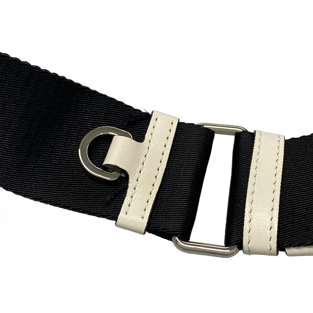 Prada Terry Shoulder Bag 1BH190 White Black - Picture 15 of 15